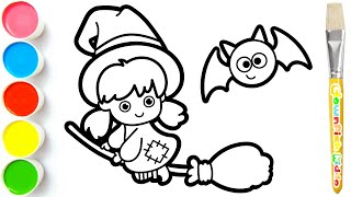 Kids Witch Custom Drawing, Painting & Coloring for Kids & Toddlers | Halloween Coloring Pages #53