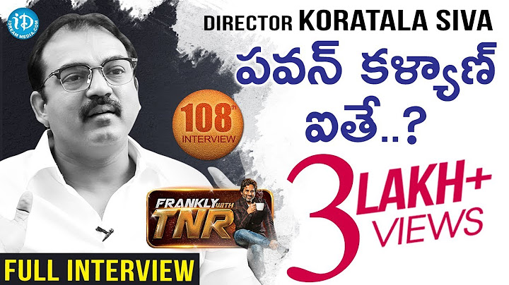 "Bharath Ane Nenu" Pawan Kalyan Aithe? | Koratala Siva Exclusive Interview #108 | Frankly With TNR