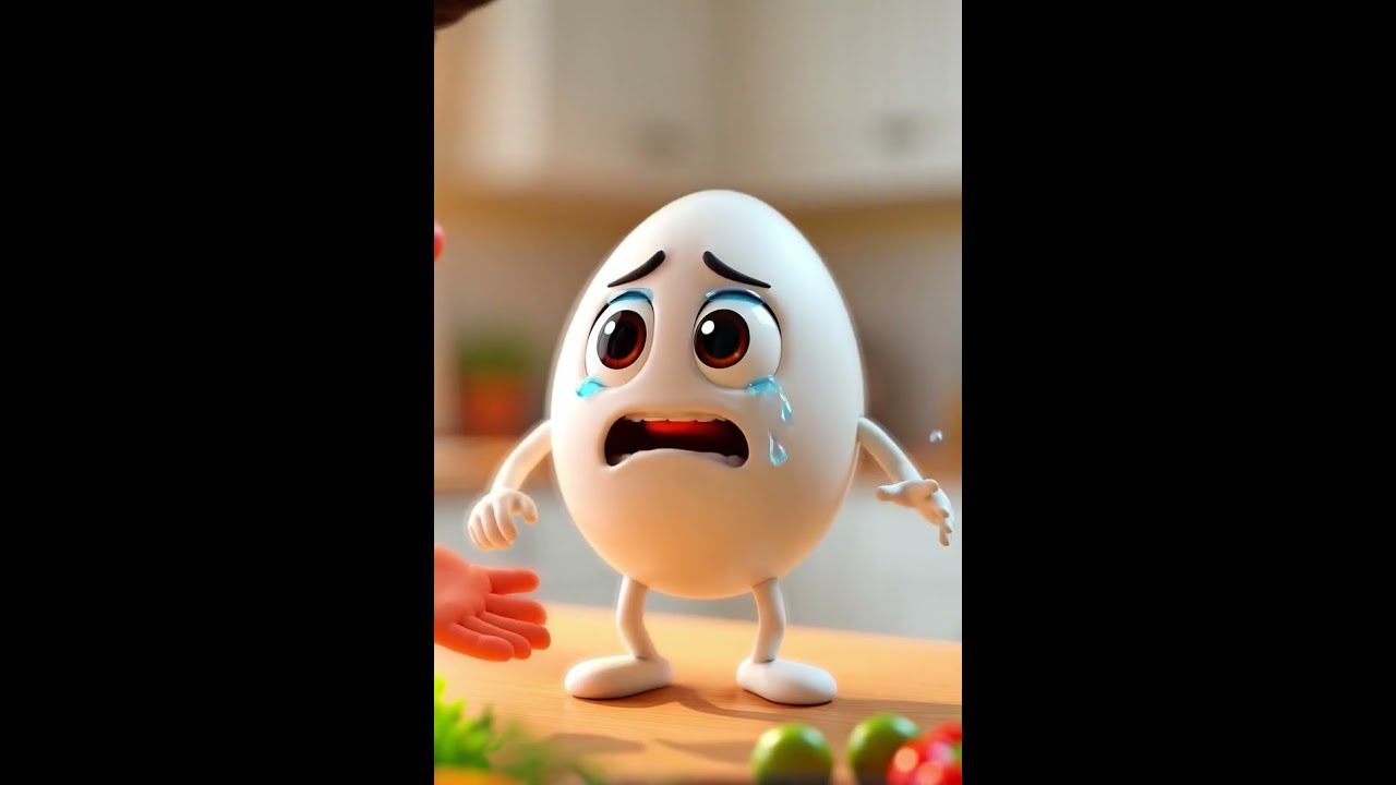 Emotional Egg Crying 😢 | Don't Break Me Please | Sad Funny Animation #shorts