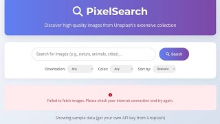 Image Search App Project using HTML CSS JavaScript | Beginner Friendly Tutorial