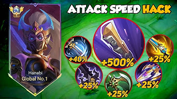 NEW META‼️ HANABI FULL ATTACK SPEED BUILD😱 (ATK SPEED HACK) | HANABI BEST UPDATED BUILD AND EMBLEM!