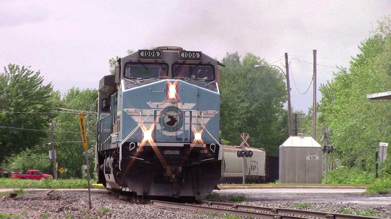 Central Maine & Quebec Railway! CMQ Train Job 2 at Farnham, QC YouTube