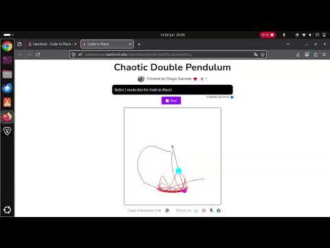 Chaotic Double Pendulum for Code in Place