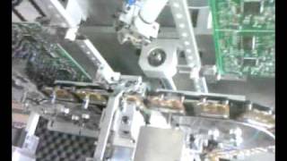 Radial Component insertion by Sciencgo Radial Machine on DVD PCB