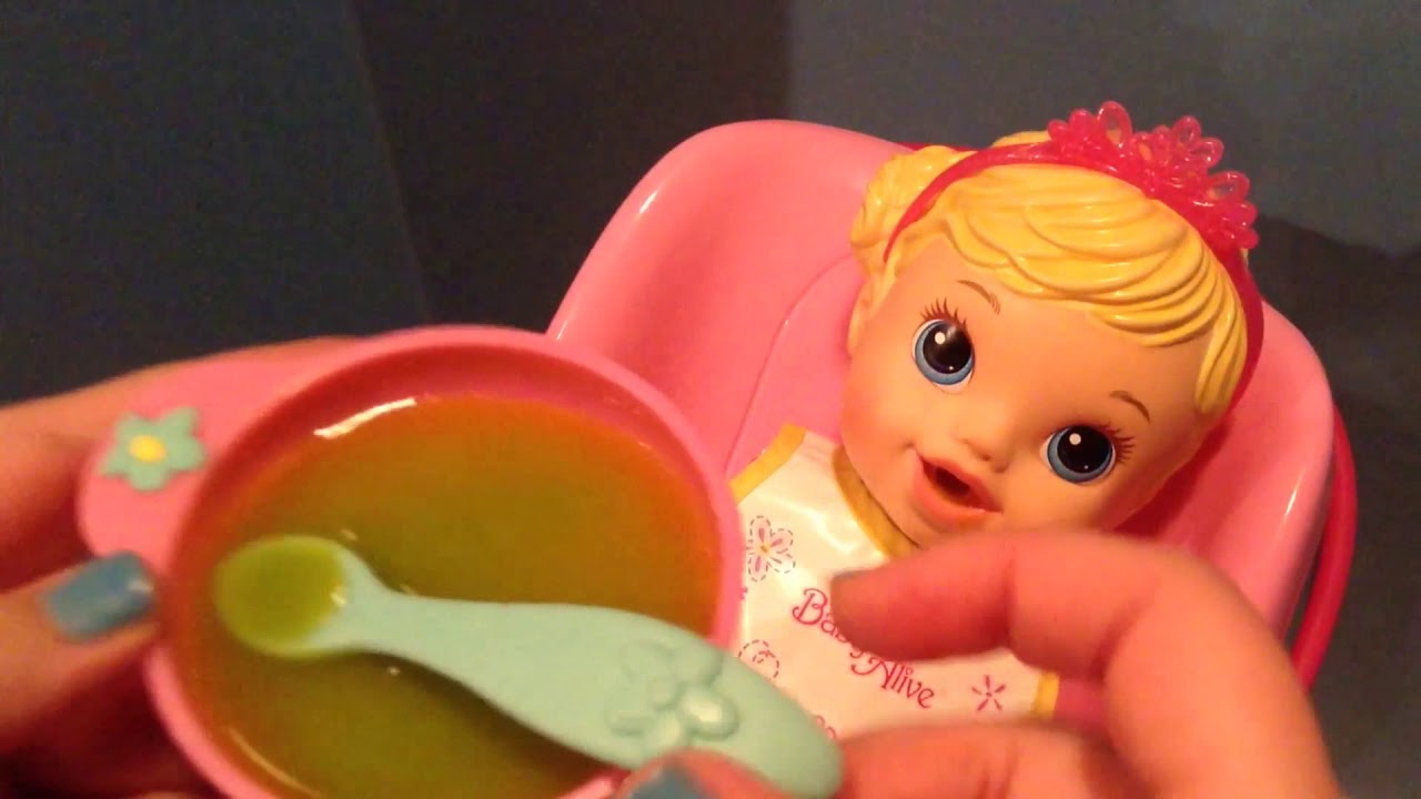 Baby Alive Teacup Surprises Doll Lily Feeding With Green Veggies And