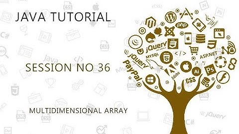 JAVA TUTORIAL  36   MULTIDIMENSIONAL ARRAY