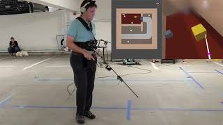 Virtual Reality Without Vision: A Haptic and Auditory White Cane to Navigate Complex Virtual Worlds