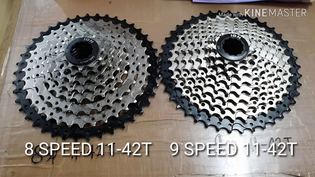SPROCKET 8 DAN 9 SPEED RATIO 11-42T MERK ION ⭐⭐⭐⭐⭐ MIRIP DECAF - YouTube