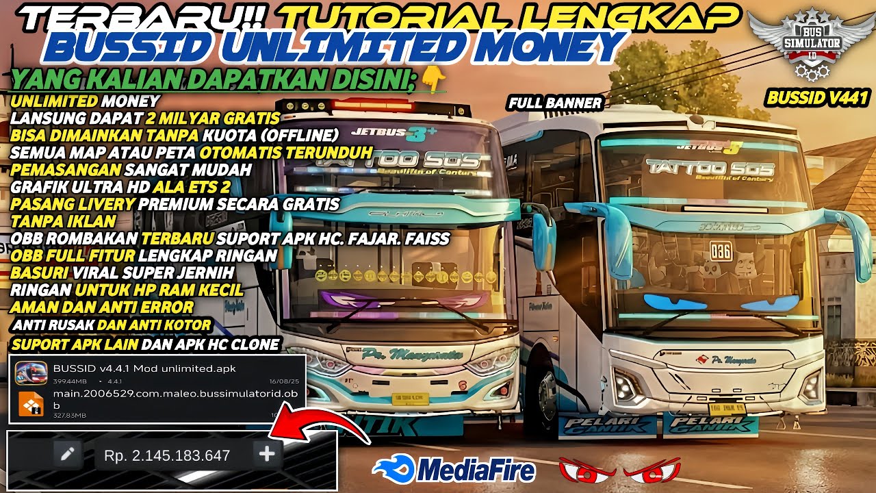 UPDATE BUSSID 4.4.1 !! CARA PASANG APK + OBB BUSSID V4.4.1 TERBARU 2025 | BISA SEMUA HP