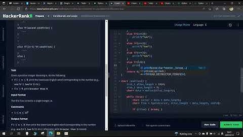 C Conditionals and Loops - HackerRank