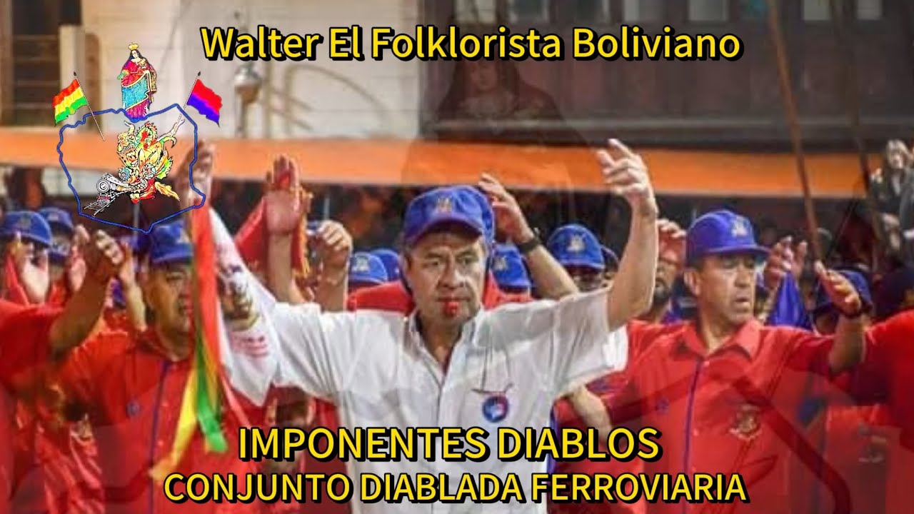 IMPONENTES DIABLOS  - DIABLADA FERROVIARIA 💙❤️🥳 RECORRIDOS CARNAVAL DE ORURO 