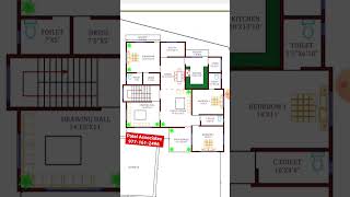 3BHK House plan houseplan shorts_video housedesign shorts short shortsfeed 30x50 40x50