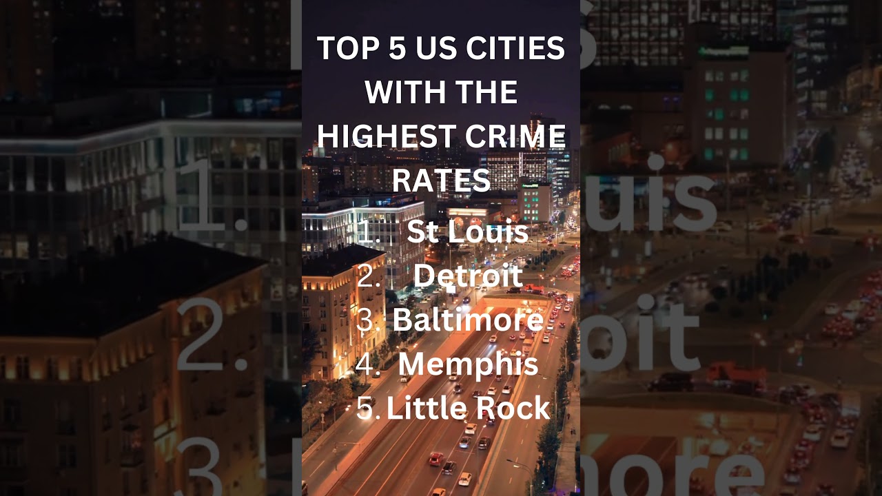 TOP 5 US CITIES WITH THE HIGHEST CRIME RATES