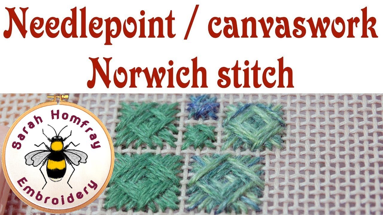The best way to do Norwich stitch in needlepoint / canvasworkwork