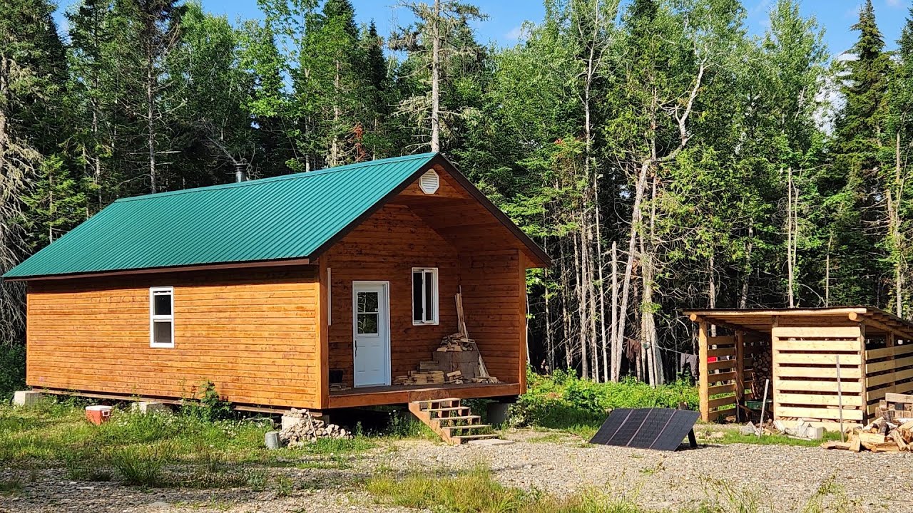 Building A Small Off Grid Cabin For A Family Of 6 - YouTube