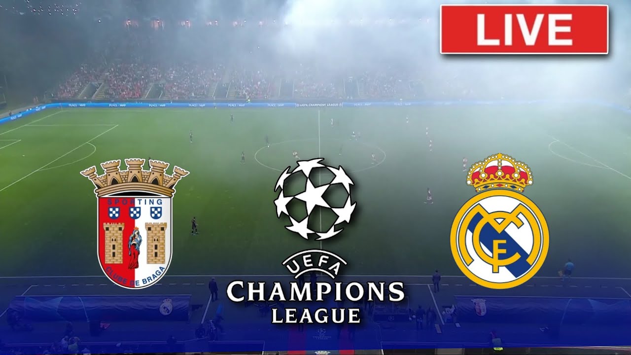 REAL MADRID X BRAGA - CHAMPIONS LEAGUE AO VIVO 23/24 