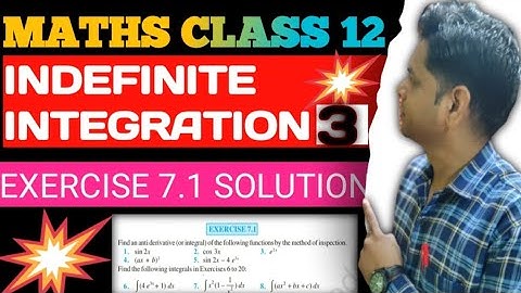 Indefinite integral || NCERT EXERCISE 7.1 SOLUTIONS Que 8 to 22 || Indefinite integration class 12