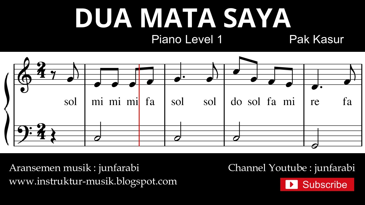 Not Balok Dua Mata Saya Tutorial Piano Grade 1 Notasi Lagu Anak Doremi Solmisasi Youtube Not Balok Dua Mata Saya Tutorial Piano Grade 1 Notasi Lagu Anak Doremi Solmisasi Youtube