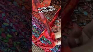 DIY weaving, loom rug, recycled fabric #RecycledFabric #DIY #rugs #fabric  #fabricart #textiles
