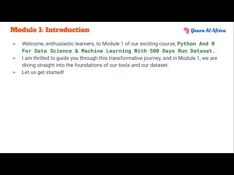 1.3 Python and R for Data Science and Machine Learning - Module 1 Introduction