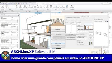 Tutorial Software BIM: Como Adicionar uma Guarda em Paineís em Vidro no ARCHLine.XP