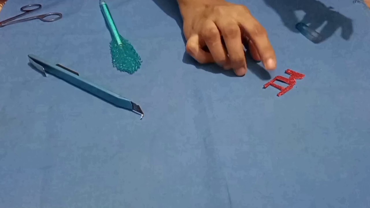 How to cut small letter|| or love shape  on glitter paper.