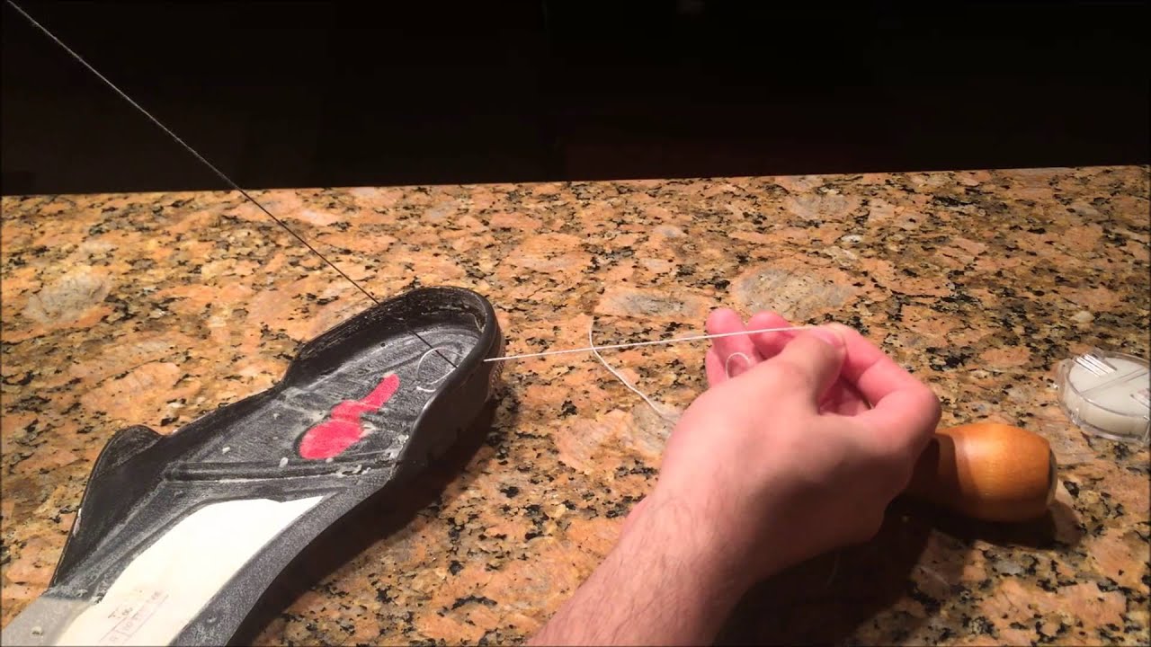 Tutorial on How to Stitch Jordan Outsoles - YouTube