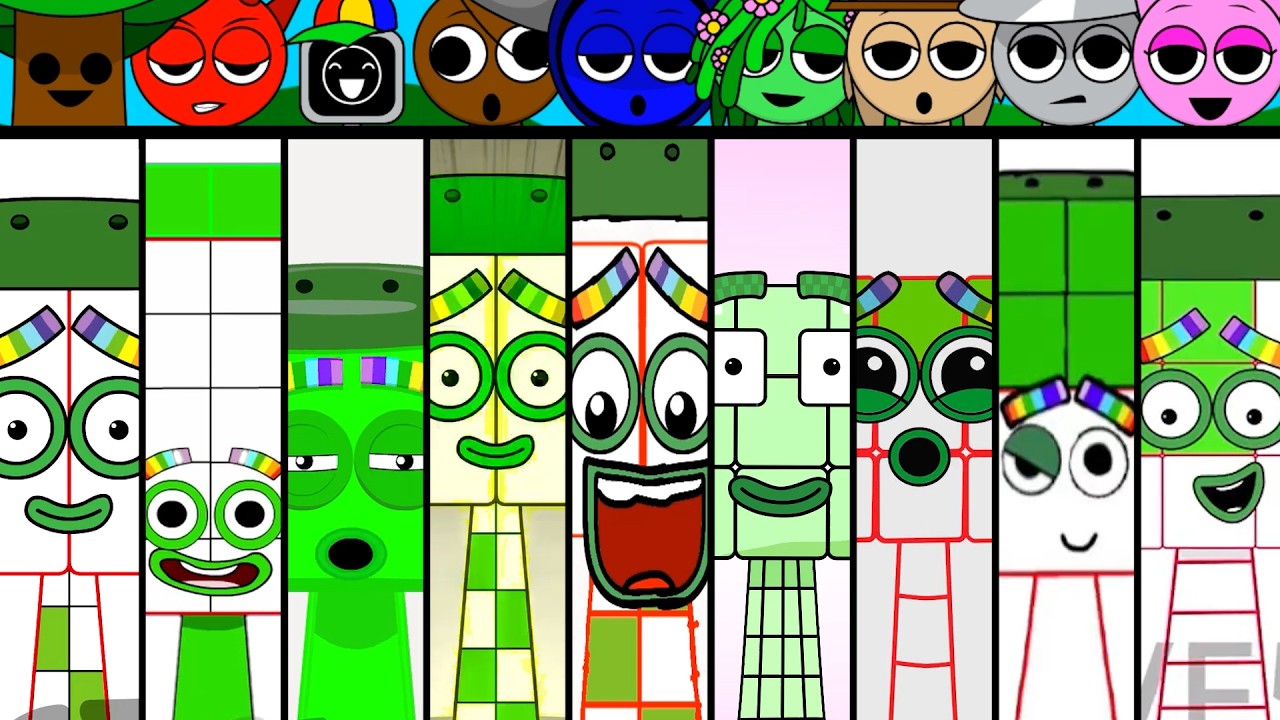 My Sprunki OC: All Numberblock FOURTEEN , Phase 1 & 2 ( from Numberblocks ) P1