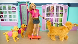 boneka Barbie Anjing mainan menggonggong & berjalan