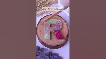 How I Fix Sticky Resin ✨️ #resin #resinart #resincrafts#keychain #uvresin #tips#resintips #diy