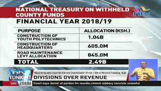 Treasury blames counties for failure to disburse KSh 2.5B in 2018/19 FY