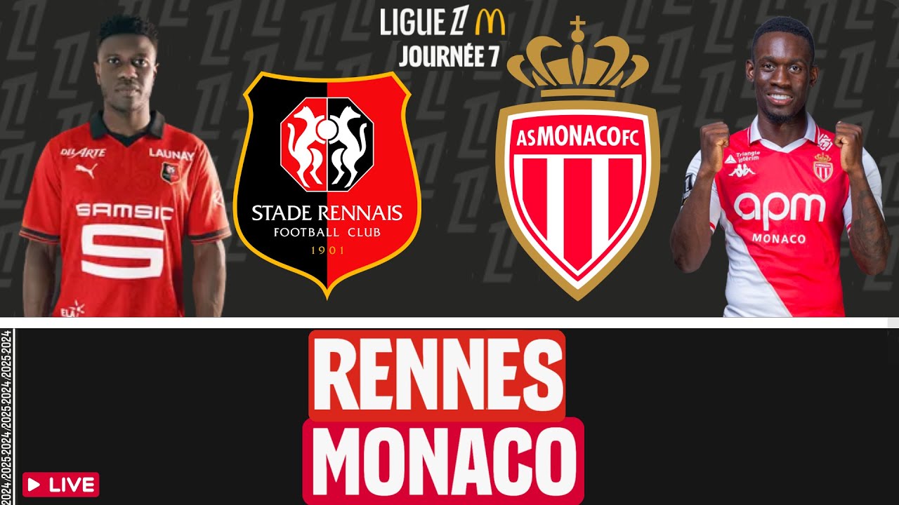 🔴 RENNES - MONACO | 🎥 EN DIRECT ( srfc asm ) | EN QUÊTE DE BREIZH | Live Match | J7 - L1 