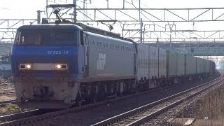 JR貨物 EF200-18 貨物列車 (1071レ EF200が代走) 東海道線 稲沢駅 貨物線