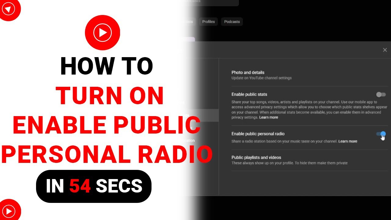 How to Turn On Enable Public Personal Radio on Youtube Music [NEW]