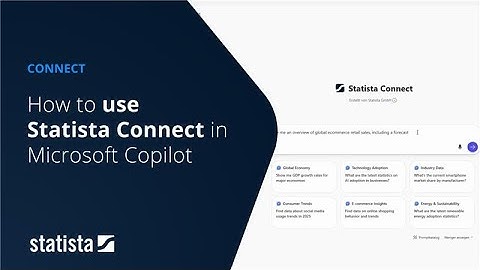 How to use Statista Connect in Microsoft Copilot