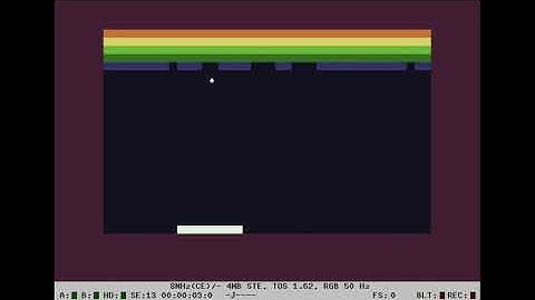 WIP 2020 Summer -- Atari STE -- Breakout style game #5