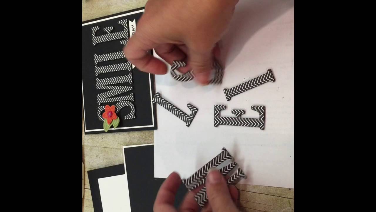 How to make a SMILE card with Stampin Up's BIg Letters Framelits - YouTube