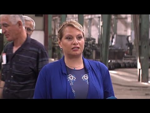 ლალი მოროშკინას შეხვედრა ვაგონმშენებელი ქარხნის თანამშრომლებთან