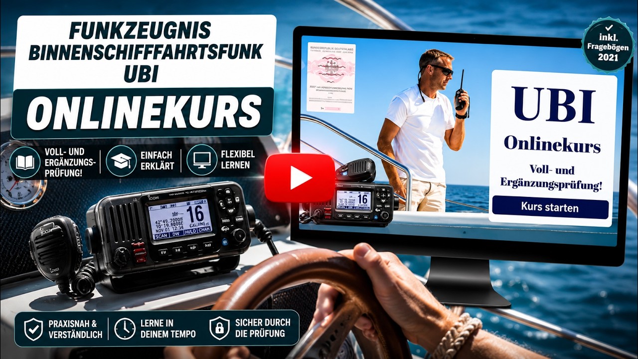 UKW-Sprechfunkzeugnis für den Binnenschifffahrtsfunk UBI - Onlinekurs von SegelnAG!