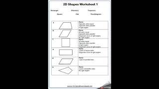 Maths Worksheets Properties of Quadrilaterals