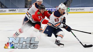 NHL Stanley Cup Qualifying Round: Oilers vs. Blackhawks | Game 3 EXTENDED HIGHLIGHTS | NBC Sports screenshot 5
