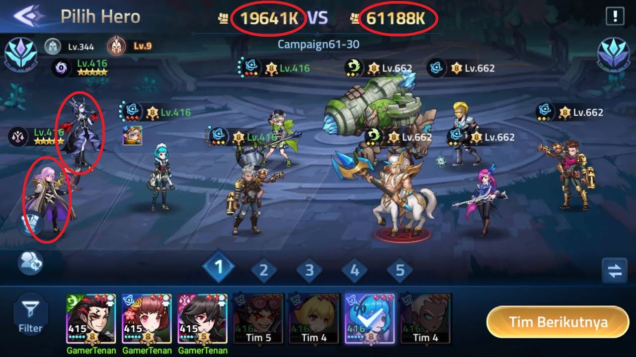 Push campaign chapter 61-30 dengan rista b5 dan akashic b5 - Mobile legends adventure