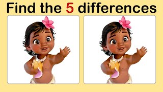 Look and Find 5 Differences No78 Disney World  | Spot the difference | Illustration Game | Images