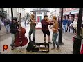 Street musicians  funny song on the streets of russia