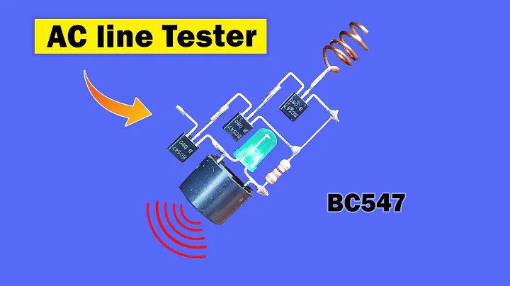 Homemade non contact voltage tester using BC547, Simple AC detector