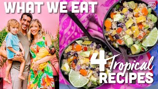 🥥 What We Eat In A Day: Tropical Vegan Family of 4, Breastfeeding Mom of 2! 🌴