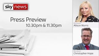 The Press Preview: A first look at Wednesday's newspaper headlines screenshot 5