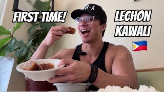 I try Lechon Kawali and Buko Pandan Filipino food for the First time!