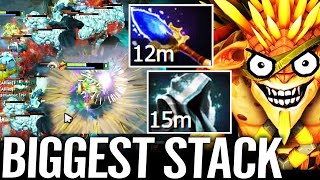 🔥 WTF BIGGEST STACK EVER 12min Aghanim - Eternal Shroud Bristleback MID Crazy Fast Farm Dota 2 Pro