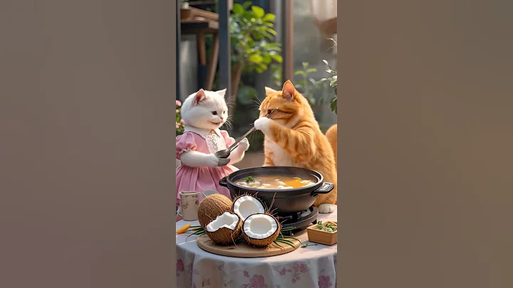 Watch the video about ORANGE CAT LEARNS TO COOK